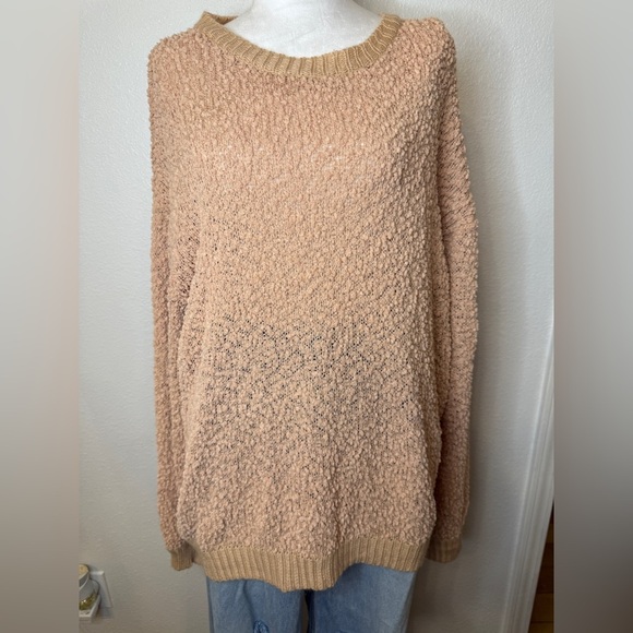 Listicle Women's Textured Sweater in Beige - Picture 1 of 5